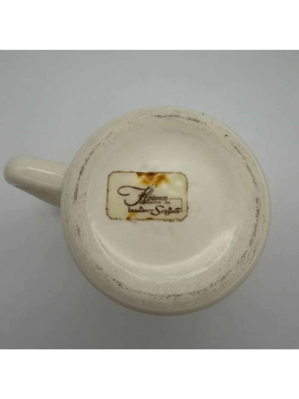 Vintage Brunswick 215 Club Bowling Award Mug Florence Ceramics Gold Tall 4in USA